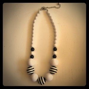 Vintage black and white necklace
